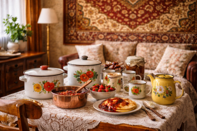 Еще 10 лет назад их жутко стеснялись, а теперь украшают модные интерьеры и кафе и коллекционируют: советские ковры и посуда