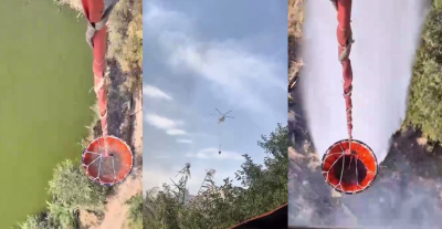 Вертолет &laquo;Казавиаспас&raquo; задействован при тушении пожара в Алматинской области