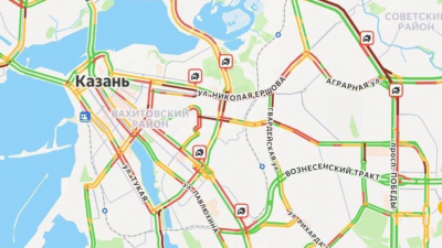 Город стоит: пробки в 10 баллов сковали Казани в понедельник вечером из-за сильных дождей 02/06/2026 &ndash;