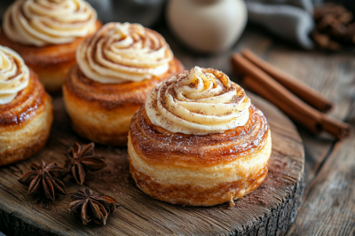 Знаменитые синнабоны дома: воздушные булочки с корицей и сливочной глазурью. Тесто на опаре и крем-сыр &mdash; объедение!